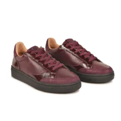 Pataugas BASALT/SV F4H BORDEAUX -Pataugas Soldes Boutique 628220 BASKET FEMME BASALT SV F4H BORDEAUX 4