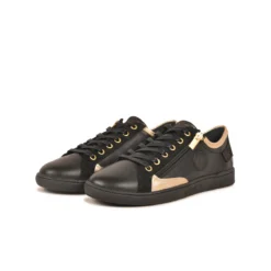 Pataugas JESTER/MIX F4I NOIR/DORÉ -Pataugas Soldes Boutique 628254 BASKET FEMME JESTER MIX F4H NOIR DORE 5 85ac9123 6bed 4796 86f8 a699064089d6