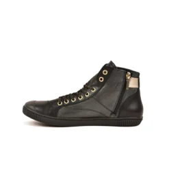 Pataugas BANJOU LATSA/MIX F4H NOIR/DORÉ 12 Pataugas BANJOU LATSA/MIX F4H NOIR/DORÉ -Pataugas Soldes Boutique 628259 946 BASKET HAUTE FEMME LATSA MIX F4H NOIR DORE 3