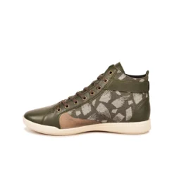 Nouvelles versions -Pataugas Soldes Boutique 628274 BASKET FEMME PALME WT KAKI 3