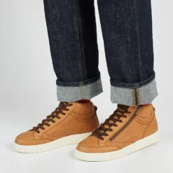 Pataugas Soldes Boutique -Pataugas Soldes Boutique BASKETS HOMME BASALT M ZIPN H4I CHATAIGNE 628471755