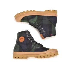 Pataugas AUTHENTIQUE X LE MONT SAINT MICHEL F4G Tartan Marine -Pataugas Soldes Boutique BOOTS FEMME AUTHENTIQUE MSM 6