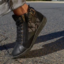 Pataugas PALME/VI F4H NOIR -Pataugas Soldes Boutique F Palme WT F4H Noir