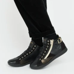 Nouvelles versions -Pataugas Soldes Boutique PALME 628270946 NOIR DORE